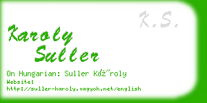 karoly suller business card